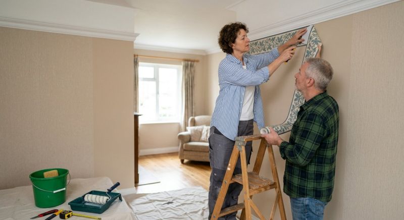 Bedroom Wallpaper Installation in Alpharetta, GA