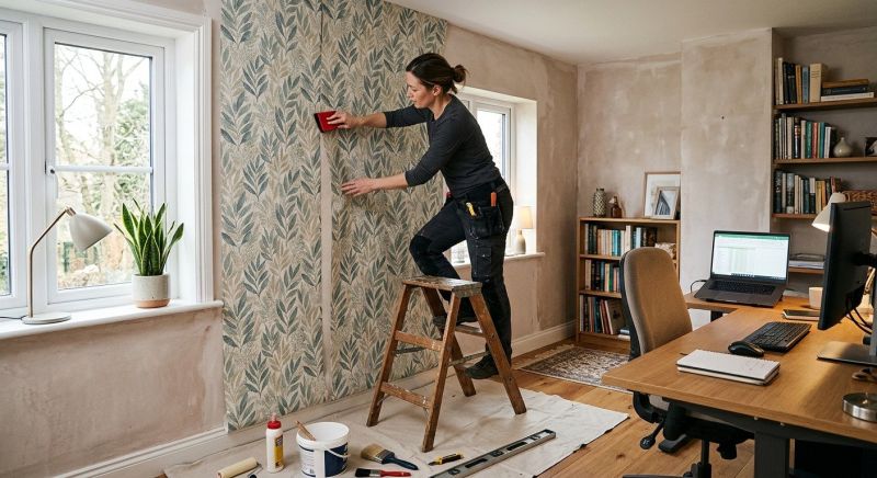 Bedroom Wallpaper Installation in Conroe, TX