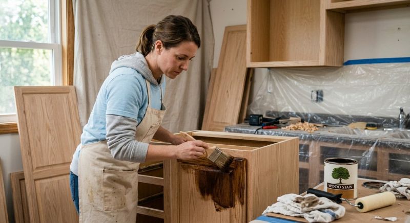 Built In Cabinetry Staining in Kokomo, IN